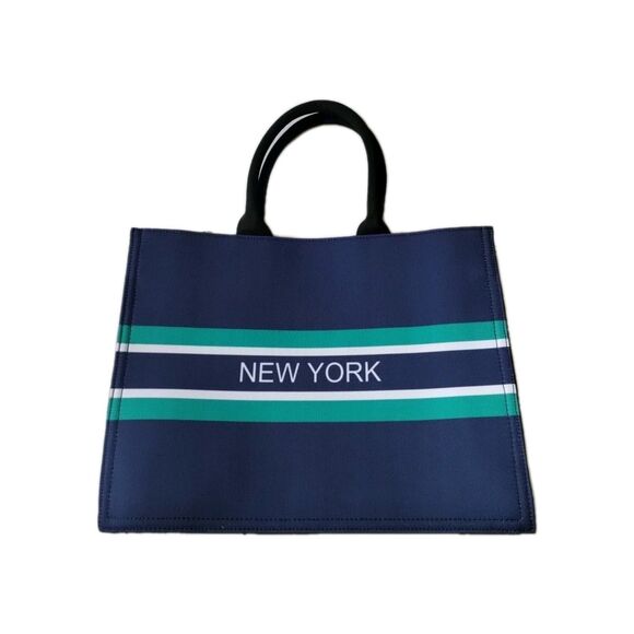 New York Souvenir Tote Bag Laptop Carry-On Travel Vacation Fall Multicolor Art - Picture 2 of 14